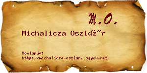 Michalicza Oszlár névjegykártya